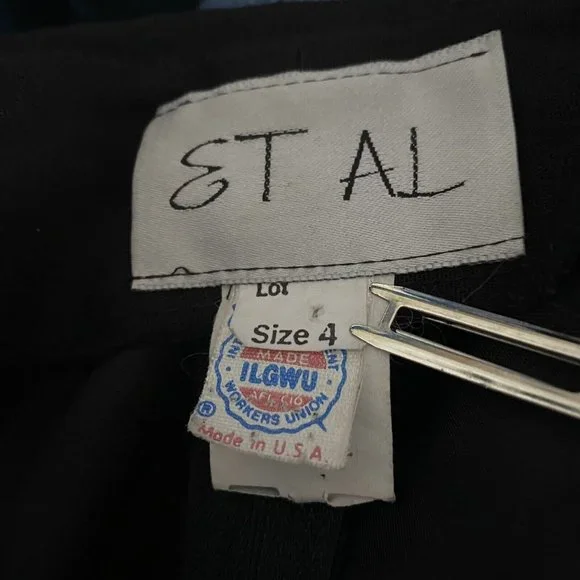 🔥SOLD🔥ET AL Vintage Retro Jumpsuit Off the Shoulder Black - Picture 4 of 8